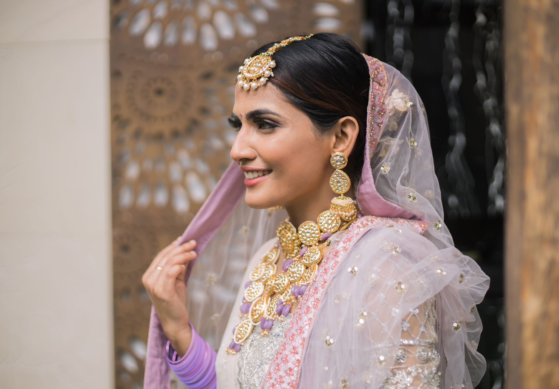 Bride in Modern Indian Wedding